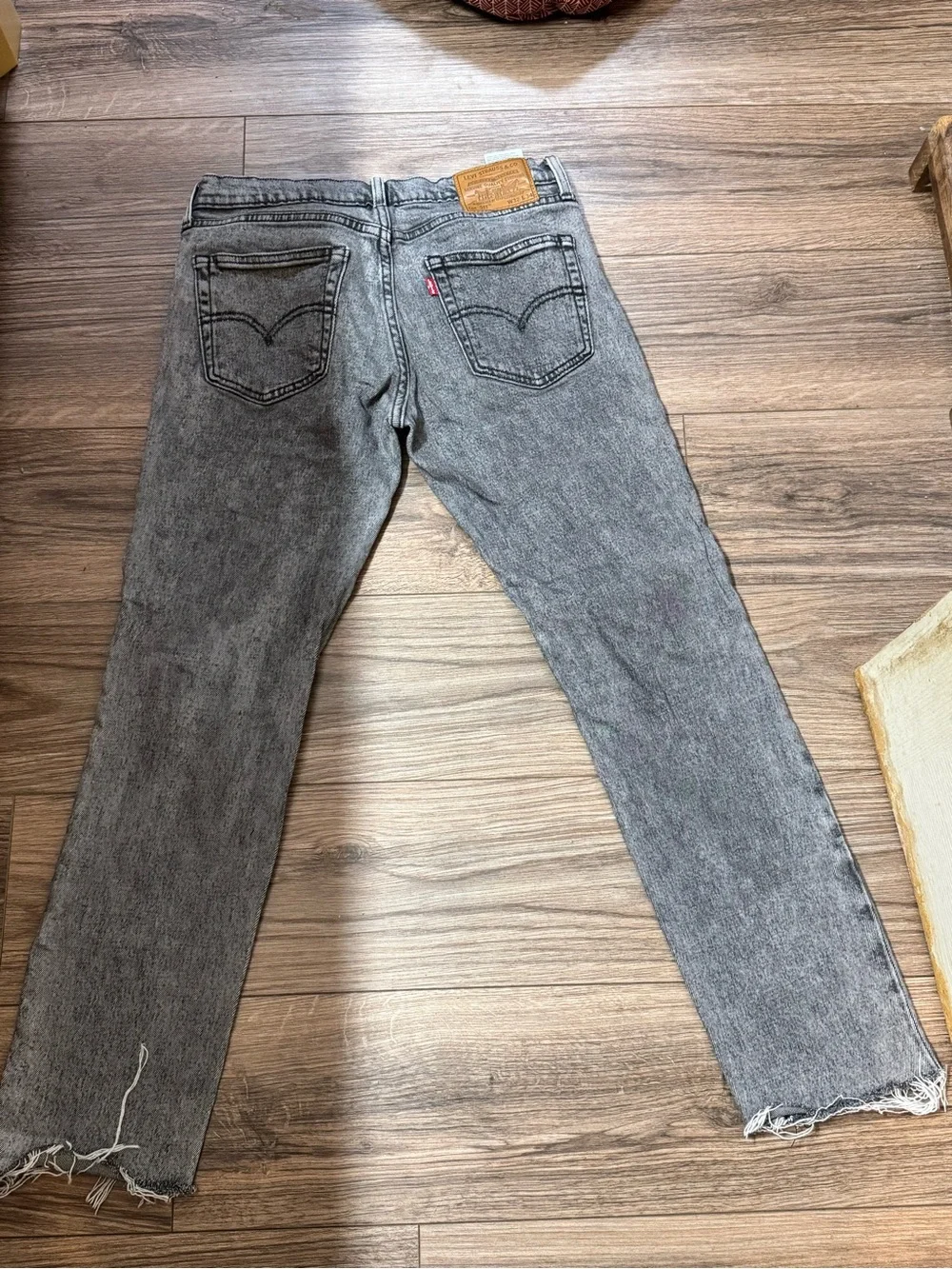 Levi's Men's Gray Acid-Wash Slim Straight Jeans 511